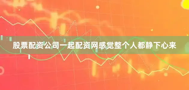 股票配资公司一起配资网感觉整个人都静下心来